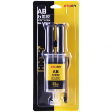 得力（deli） AB胶 A+B胶水用塑料金属玻璃陶瓷强力胶多功能凝胶25ml/卡53574
