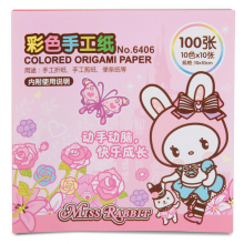 得力（deli） 彩色手工折纸胶水白胶剪刀胶棒双面胶千纸鹤材料DIY工具幼儿园剪纸6406红手工纸100*100mm100张